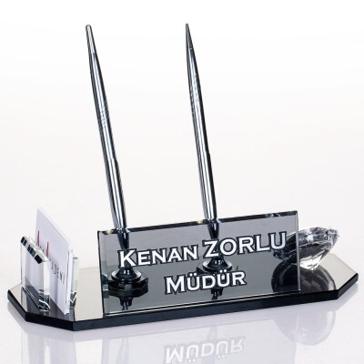 Arma Masaüstü Kristal İsimlik Hediye Büro Ofis Masa İsimliği - 1