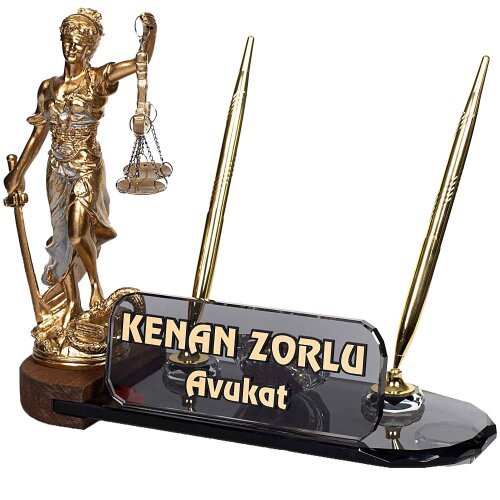 Avukata Hediye Themis Adalet Biblo Masa İsimliği Savcı İsimlik - 1