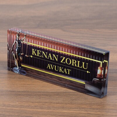 Avukatlara Özel Masa İsimliği Arabulucu Hakim Savcı İsimlik - 1