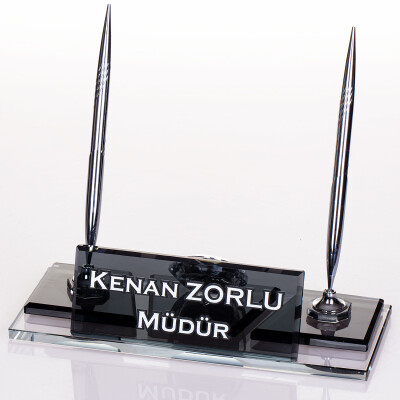 Berlin Kristal Masa İsimliği Yeni İş Yeri Hediyesi Ofis İsimlik - 1