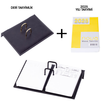 Deri Takvimlik ve 2025 Blok Takvimi Sümen Takımı Takvimi - 1