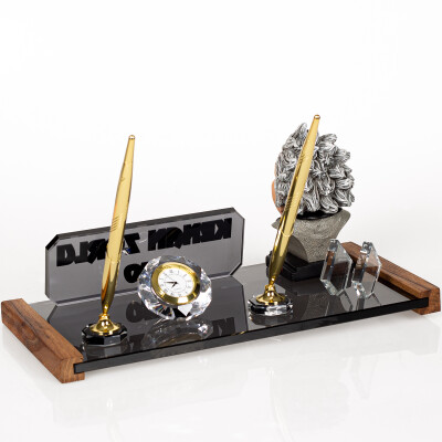 Einstein Masa İsimliği Yeni İş Yeri Hediyesi Ofis Kristal İsimlik - 3