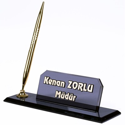 Elf Kristal Masa İsimliği Yeni İş Hediyesi Ofis Masaüstü İsimlik - 2