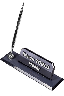 Elf Kristal Masaüstü İsimlik Büro Hediyesi Ofis Masa İsimliği - 1