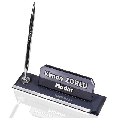 Elf Kristal Masaüstü İsimlik Büro Hediyesi Ofis Masa İsimliği - 2