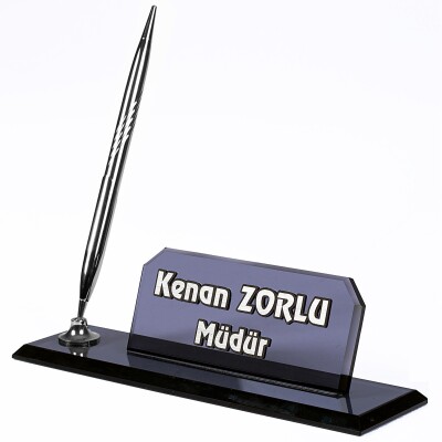 Elf Kristal Masaüstü İsimlik Büro Hediyesi Ofis Masa İsimliği - 3