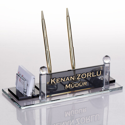 Eyfel Ofis Kristal Masa İsimliği Büro Hediyesi Masaüstü İsimlik - 2