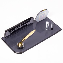 Jandarma Kristal Masa İsimliği Terfi Hediyesi Masaüstü İsimlik - 4
