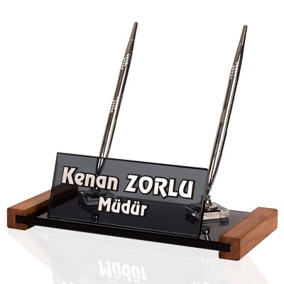 Port Deri Sümen Takımı Hediye Masa İsimliği Sümen Seti + İsimlik - 5