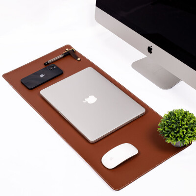 Taba Pu Deri Ofis Masa Matı Laptop Sümen Takımı Geniş Mouse Pad - 1